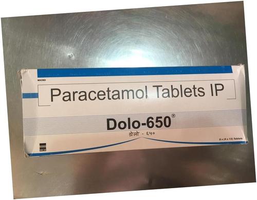Pack Of 10 Tab, Dole-650 Paracetamol Tablets Ip Helps Relieve Pain And Fever
