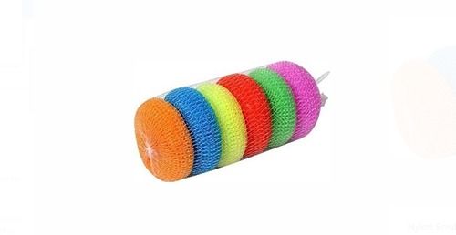 Plastic Dish Scrubbers Round Pot Scrubber for Dishes Kitchen Scouring Pad  Nylon Assorted Color Reusable Dish Washing Scrubbers Poly Mesh Non Scratch