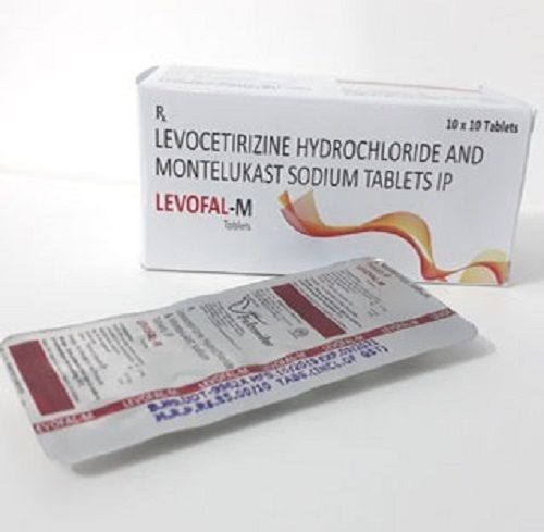  Levocetirizine Hydrochloride And Montelukast Sodium Tablets, Levofal-M, Treats Sneezing, Runny Nose, And Allergic Skin Health Supplements