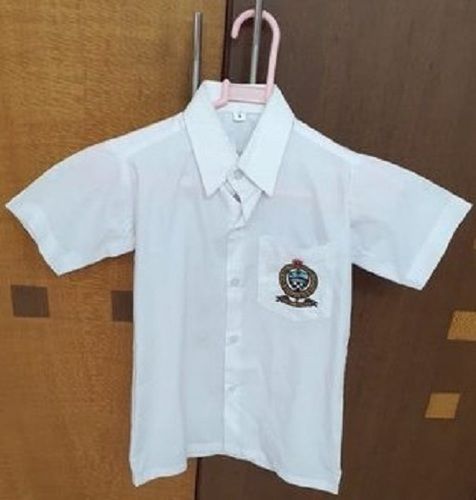 100% Cotton Fabric White Color Boys And Kids School Comfortable To Wear Uniform Shirt  Age Group: 5-15