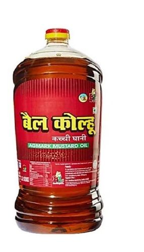 100% Natural And Pure Bail Kolhu Kachi Ghani Agmark Mustard Oil With 1 Year Shelf Life