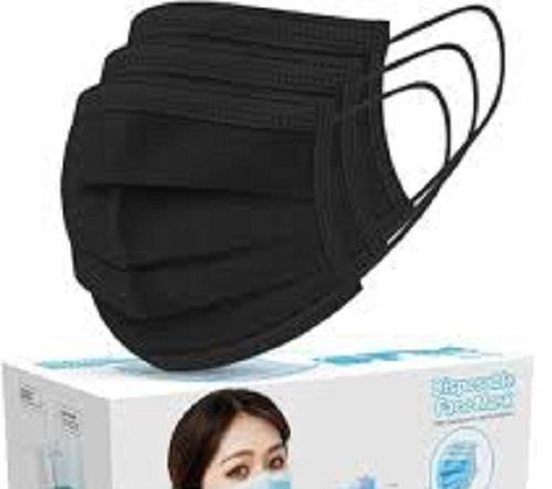 Black Color Light Weight Disposable And Breathable Non Woven Face Mask For Unisex Application: Laboratory