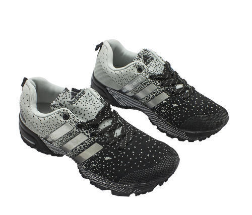 Black Printed Casual Wear Men's Shoes With Comfortable Design For Daily Wear