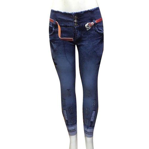 Casual Wear Blue Color Ladies Denim Jeans With 500 Gm Weight And Skinny Fittings Gender: Girls