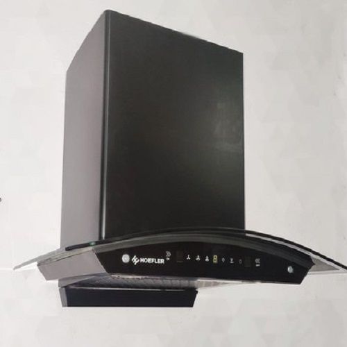 Easy To Clean And Odor Free Hoefler Black Kitchen Chimney For Hotel And Home