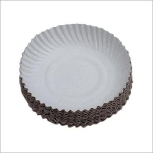 White Eco-Friendly Lightweighted Round 5-Inch Disposable Paper Plates For Birthday Parties