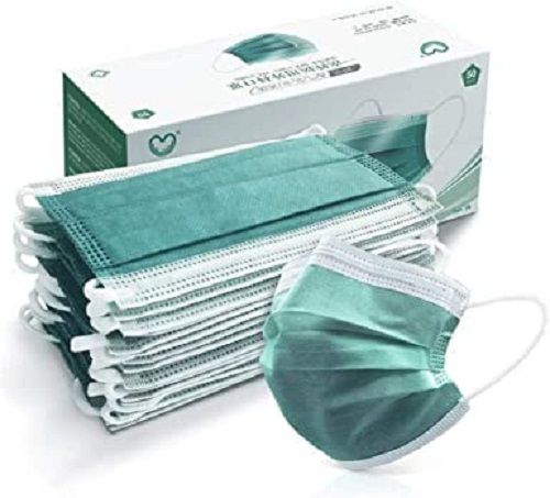 Green Color Non Woven Disposable And Breathable Comfortable Face Mask For Unisex