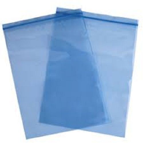 Security Light Weight Waterproof And Air Proof 100% Plastic Sky Blue Poly Zipper Bags