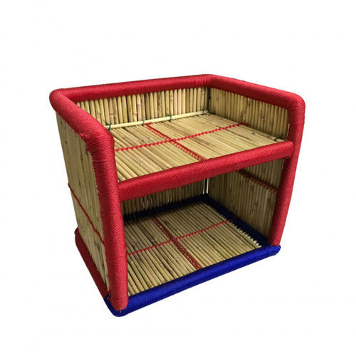 Natural Bamboo Sarkanda Small Rack With 2 Shelf And Light Weight, Handmade Capacity: 1000 - 150000 L Liter/Day