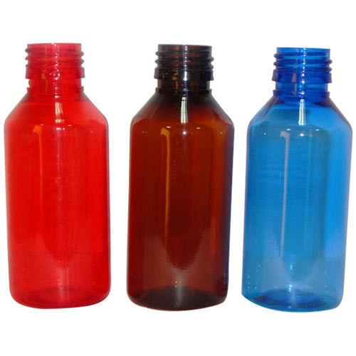 Red, Brown and Blue Color Pharmaceuticals Bottle for Syrup Storage Purpose