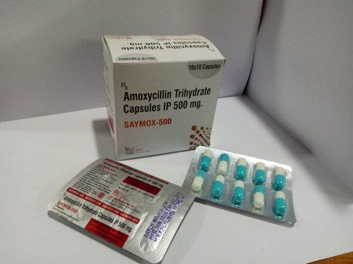 Saymox-500 Amoxycillin Trihydrate Capsules Ip 500mg, 10x10 Blister Pack