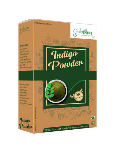 Green 100% Natural Indigo Powder Without Added Color And Preservatives