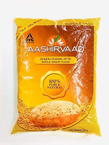 100 Percent Pure And Natural Aashirvaad Shudh Fresh Chakki Atta, 2kg 