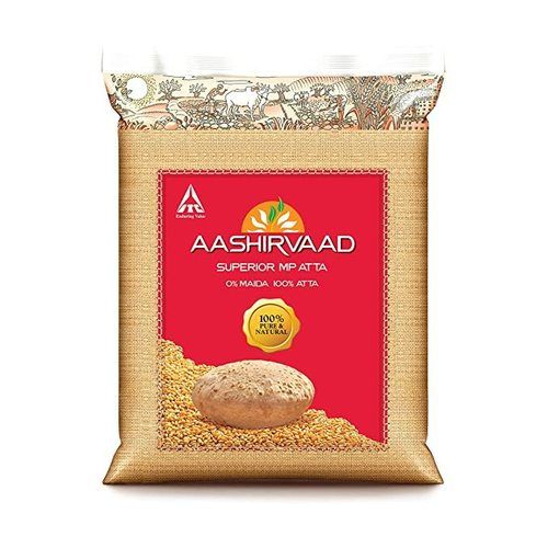 White 100% Pure And Natural Aashirvaad Wheat Flour Atta, 1Kg Packet