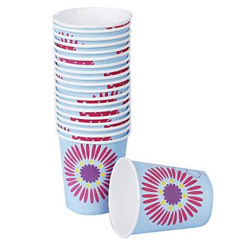 1Mm Blue Pink Leak Proof Light Weight Easy To Clean Disposable Round Paper Cup Application: Event And Party Supplies