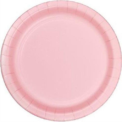 पर्यावरण के अनुकूल 8 इंच सिंपलिसिटी और एलिगेंस स्टर्डी डिज़ाइन पिंक डिस्पोजेबल राउंड पेपर प्लेट