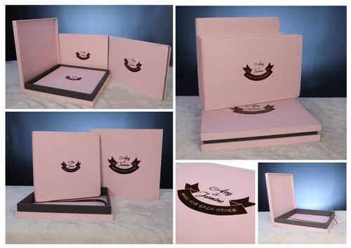 Acrylic Square Shaped Cream Color Fancy Wedding Photo Album Cover