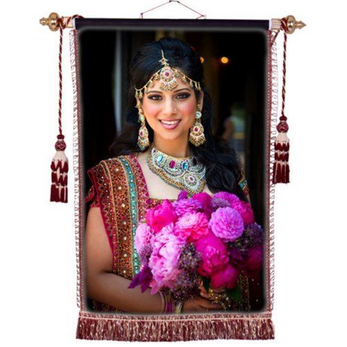 Wedding Customized Printed Rectangle Shape Maharaja Canvas Poster For Home Decoration