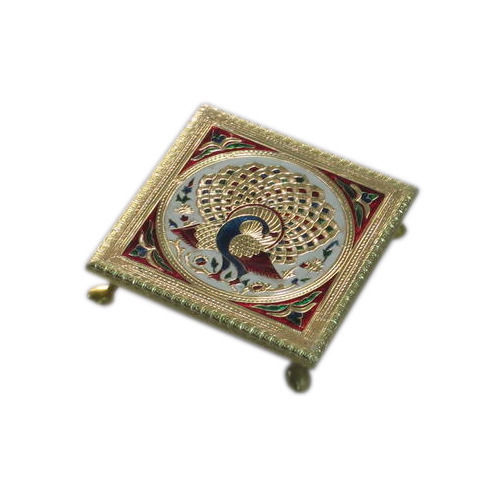 Fine Finish And Highly Durable Brass Pooja Chowki