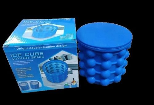 Silicon High Quality Blue Unique Double Chamber Design Ice Cube Maker 