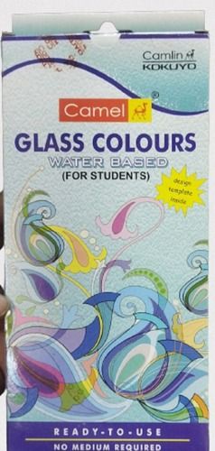 Solid Non Toxic Water Based Camel Glass Colours, 10Ml, 6 Shades