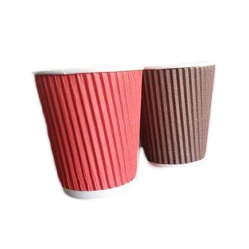  एंटी लीकेज गुणों के साथ प्लेन रेड और ब्राउन कलर का कोल्ड ड्रिंक पेपर कप 