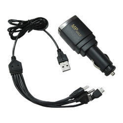 Black USB Multi Mobile Phone Charger Kit - 2.4A Max Output Versatile Design for Charging Multiple Devices Simultaneously