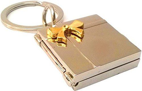 Premium Quality Gold Colour Metal Photo Frame Locking Style Keychain