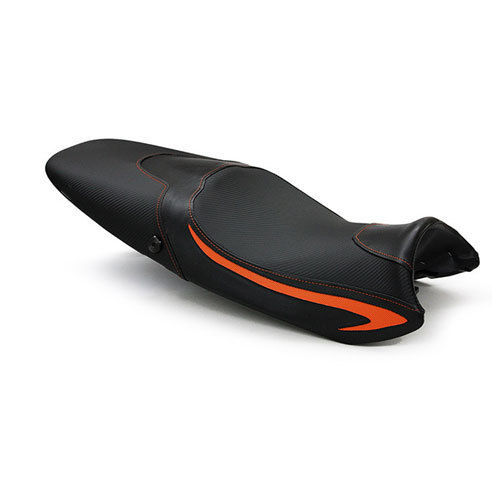 Rubber Water Resistant Comfortable Riding Black And Orange Motorcycle Seat Cover