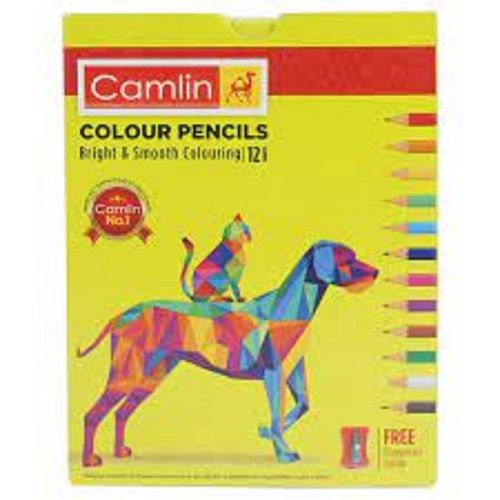 Wooden Camlin Colour Pencils for Bright and Smooth Colouring ,12 Shades