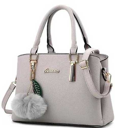 Grey Color Stylish Handbags For Ladies And Girls Inside Slip Pocket ...