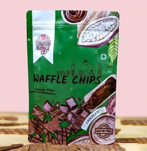 100gm Packet London Bubble Chocolate Waffle Chips Crunchy Bites Baked Not Fried