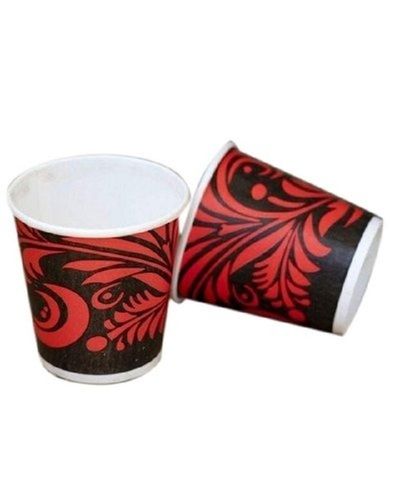 Black Printed Paper Coffee Cup With Heat And Leakage Resistance Properties