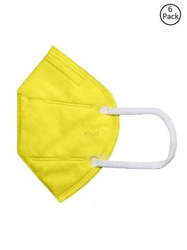 Covid Protection Washable N95 Mask Pm For 2.5 Protection Reusable, Dust Protection, Yellow Color