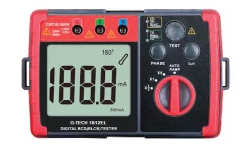 Digital Rcd (Elcb) Tester With Auto Data Hold For Single Phase 230V/50 Hz Humidity: 45% To 75% Rh