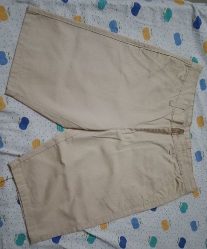 Plus Size Easily Washable, Comfortable Soft Cotton Light Brown Color Boys Half Trouser