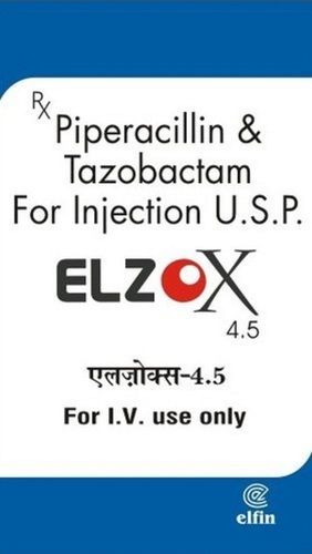  Elzox 4.5 Piperacillin and Tazobactam एंटीबायोटिक इंजेक्शन USP