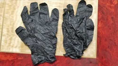 Mid Forearm 6.5 Inches Black Nitrile Examination Gloves For Examination Grade: Medical