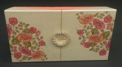 Multicolored Floral Design Rectangle Printed Bhaji Boxes for Gifting Purpose