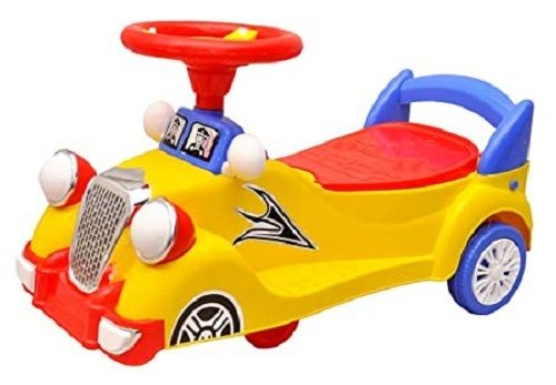 Safe For Kids, Yellow Toyshine Vintage Magic Car Plastic Abs Material 