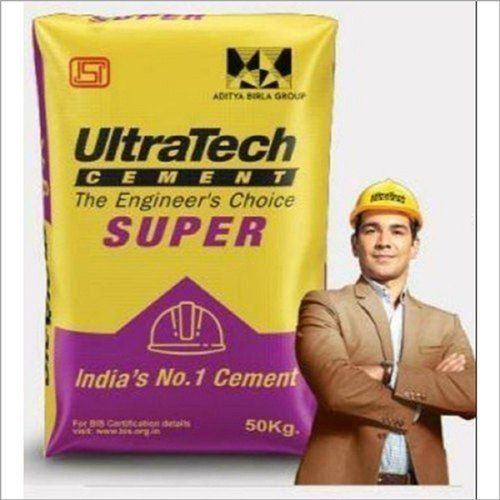 50kg Safe And Efficient Aditya Birla Ultratech Super Cement Grey For Constrution Uses Fineness 9664