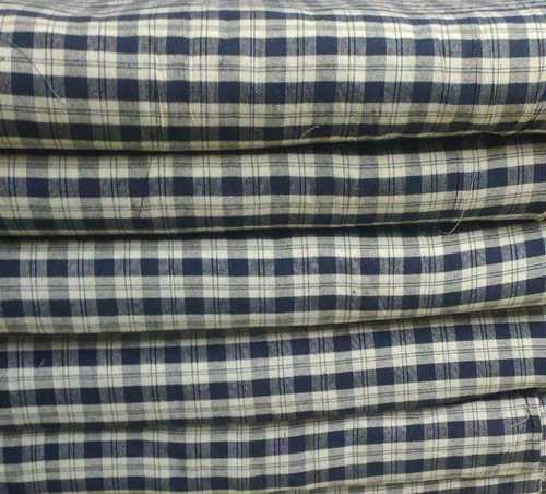 Checked Mattress Fabric - High Strength Cotton, Single Size 72 Inch Width, Blue and White, Fade Resistant, Machine Washable, Normal Shine, Shrink and Tear Resistant