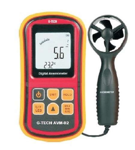 Portable Handheld Digital Anemometer For Air Velocity And Temperature Measurement