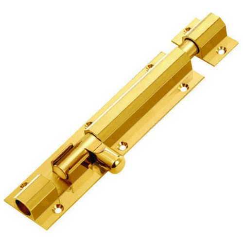 Rectangular Precisely Engineered Golden Polished Brass Tower Bolts For Door Use