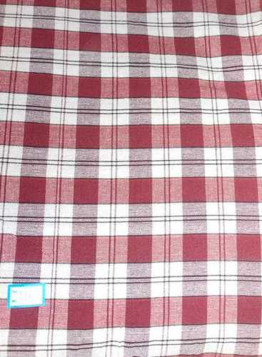 Cotton Mattress Fabric - 72" Double Size, Red and White Plaid Design | High Strength, Fade Resistant, Shrink & Tear Resistant