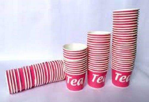 White 100% Eco-Friendly Durable Safe And Hygienic Disposable Red Color Paper Cups