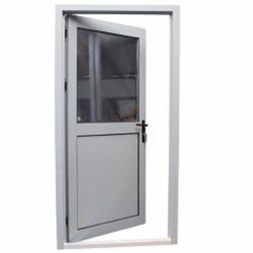 Anodizing Hinged Office Cabin Aluminium Door With 6-8 Mm Thickness, Silver Finish Application: Industry