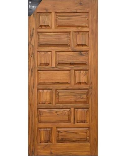 Wood Brown Colour Hand Crafted Designer Wooden Swing Door With Toughened Lock