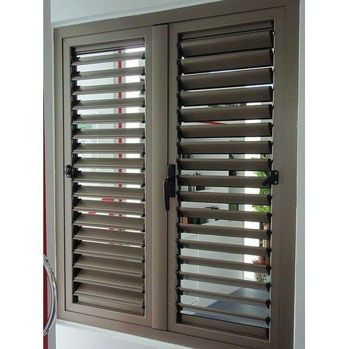 Brown Colour Solid Blind Style Wooden Window With Open And Close And Elegant And Trendy Design Application: Interior Doors