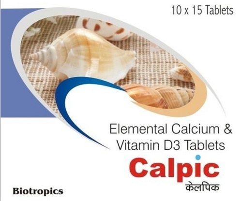 Calpic Elemental Calcium And Vitamin D3 Tablet - 10x15 Blister Pack